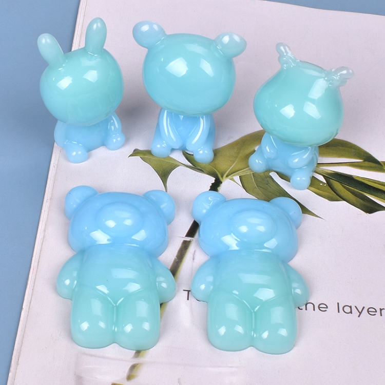 1 piece of DIY crystal epoxy mold, homemade bear and doll cute three-dimensional set-up jewelry epoxy mold